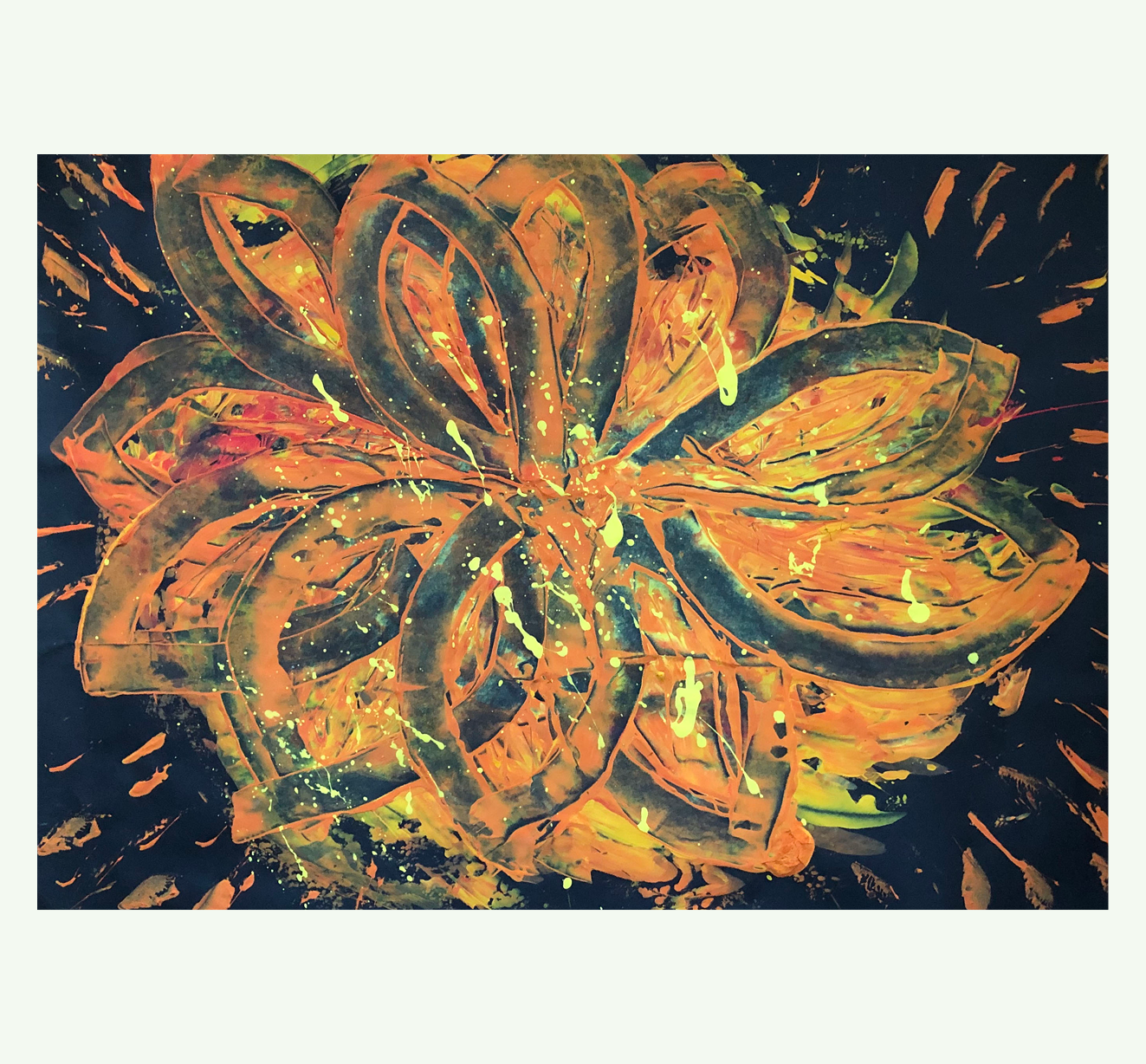 Spachteltechnik "Powerblume"