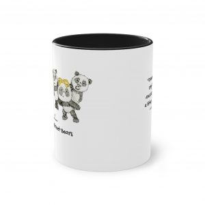 Backstreet Bears Panda Mug — "Dream big, sing loud — and dance like a little panda." 11oz Two-Tone Ceramic